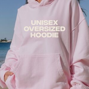 Daily Drills Unisex Oversized Pink Hoodie